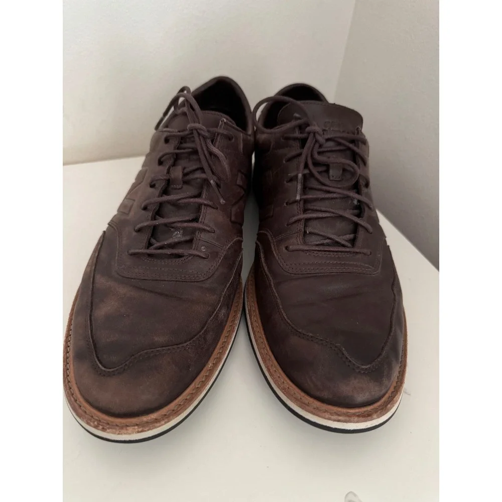 New Balance MD1100BR Mens Size 14 Brown Leather Dress Sneakers Shoes